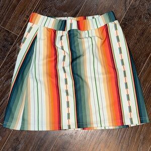 Striped Multicolor Women's Skort